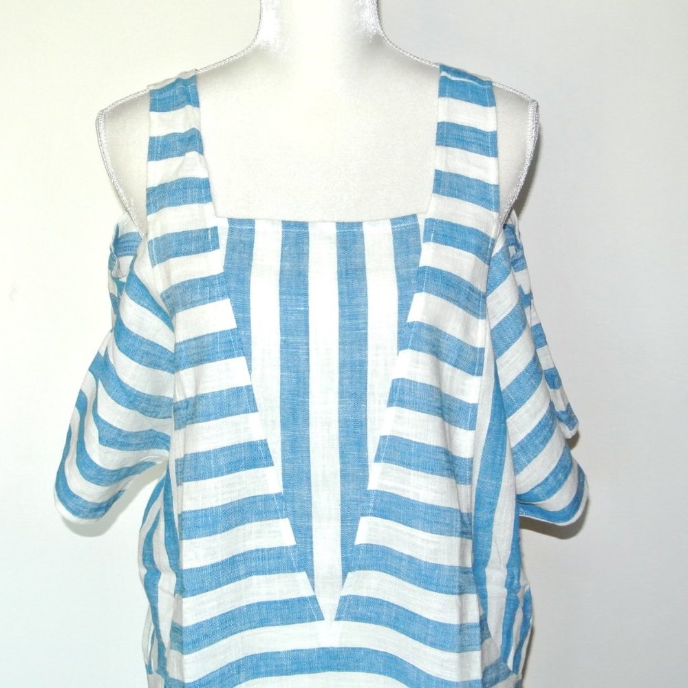 Soft Surroundings Sunset Linen Blend Striped Tunic - Picture 6 of 12